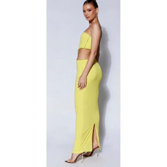NWT Meshki Yellow Cut Out Dress - Picture 6 of 11